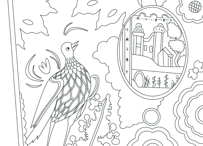 Раскраска-перевёртыш по материалам книг «Русские изразцы» и «Смоленские украсы»